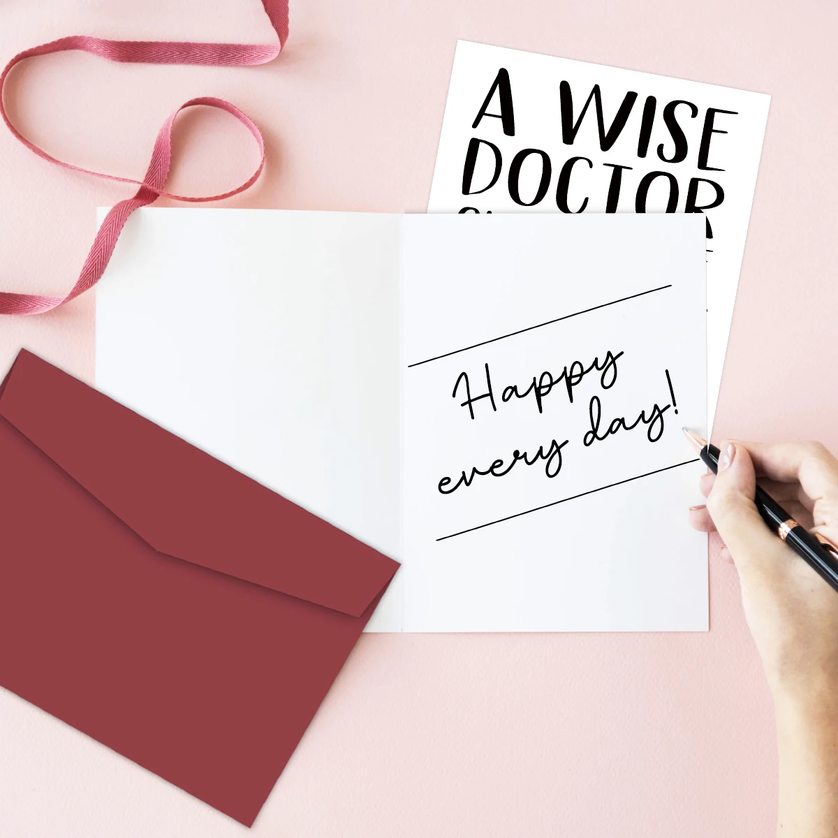 1PC Doctorate Degree Greeting Card,Funny Phd Graduation Thank You Card,Jokey Doctor's Handwriting Card,A Wise Doctor Once Wrote