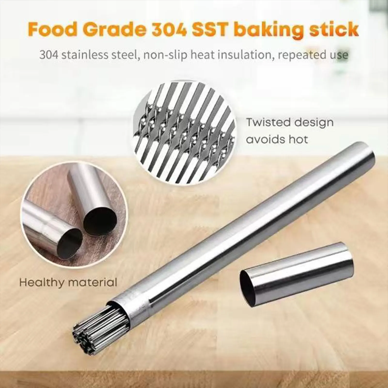 20 Pcs Reusable Barbecue Skewer Rotatable Flat Metal Barbecue Skewers for Garden Courtyard Barbecue