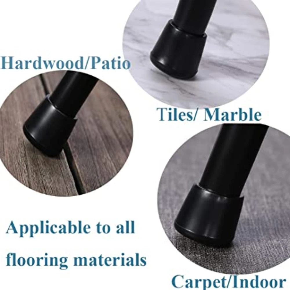 Round Rubber Chair Leg Pad 10/12/14/16/20/25mm Furniture Leg Table End Plug PVC Silent Anti-slip Floor Protection Cap Foot Cover