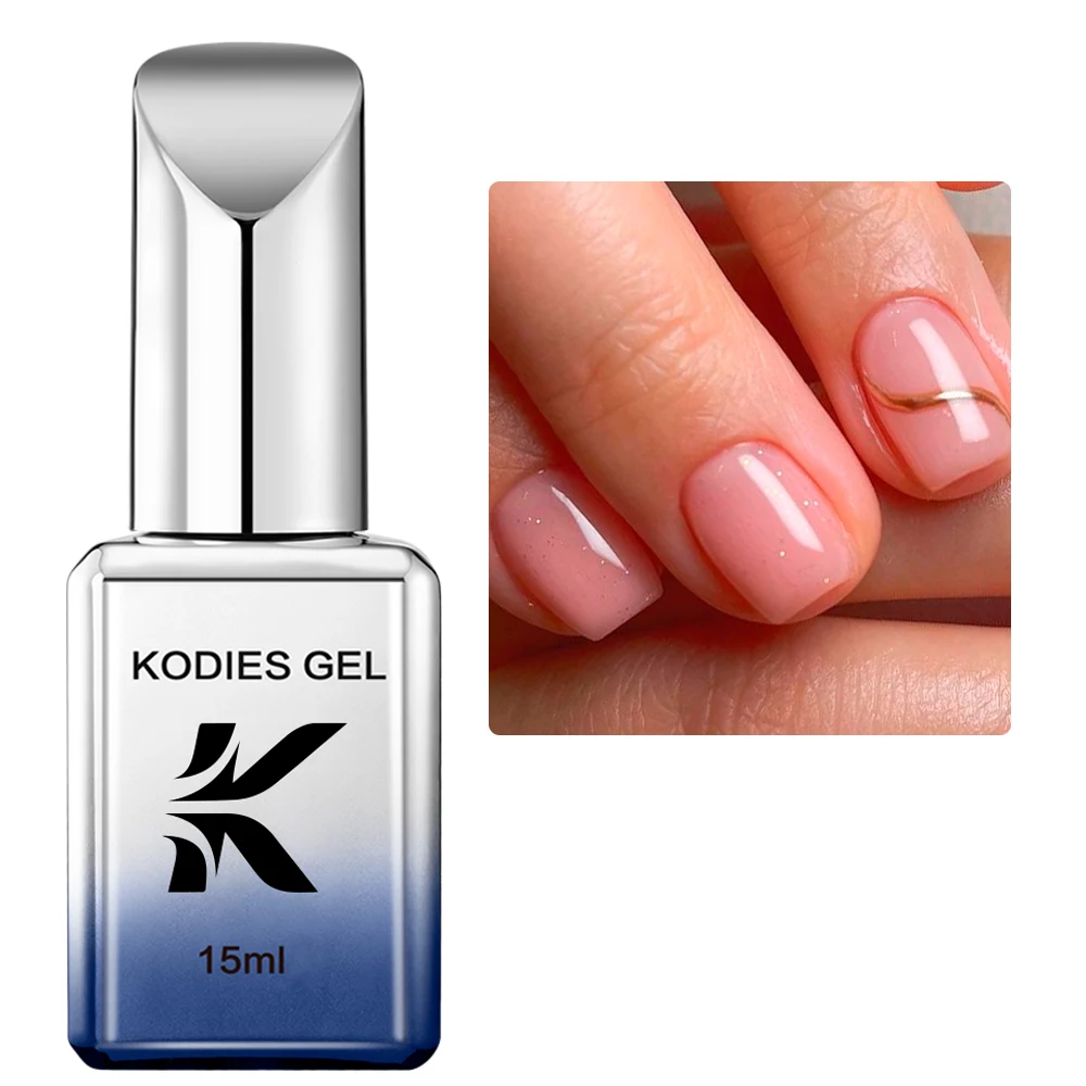 KODIES GEL NEW Self Leveling Gel Nail Polish 15ml Semi Permanent UV Spring Nude Color C Arc French Gel Manicure Salon Quality