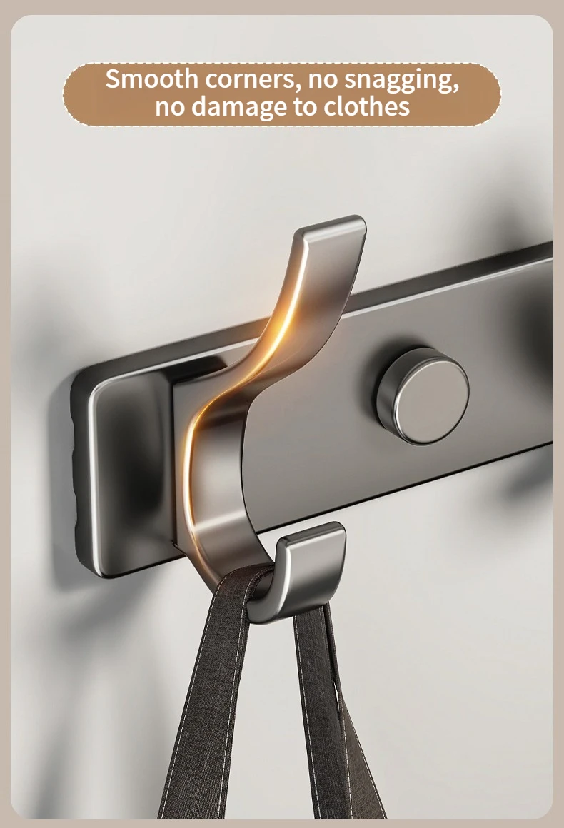 Punch-free Door Behind Hook Storage Wall Hanging Clothes Hanger Coat Hook No Drill Hanger Bedroom Organizer Storage Kitchen Acc