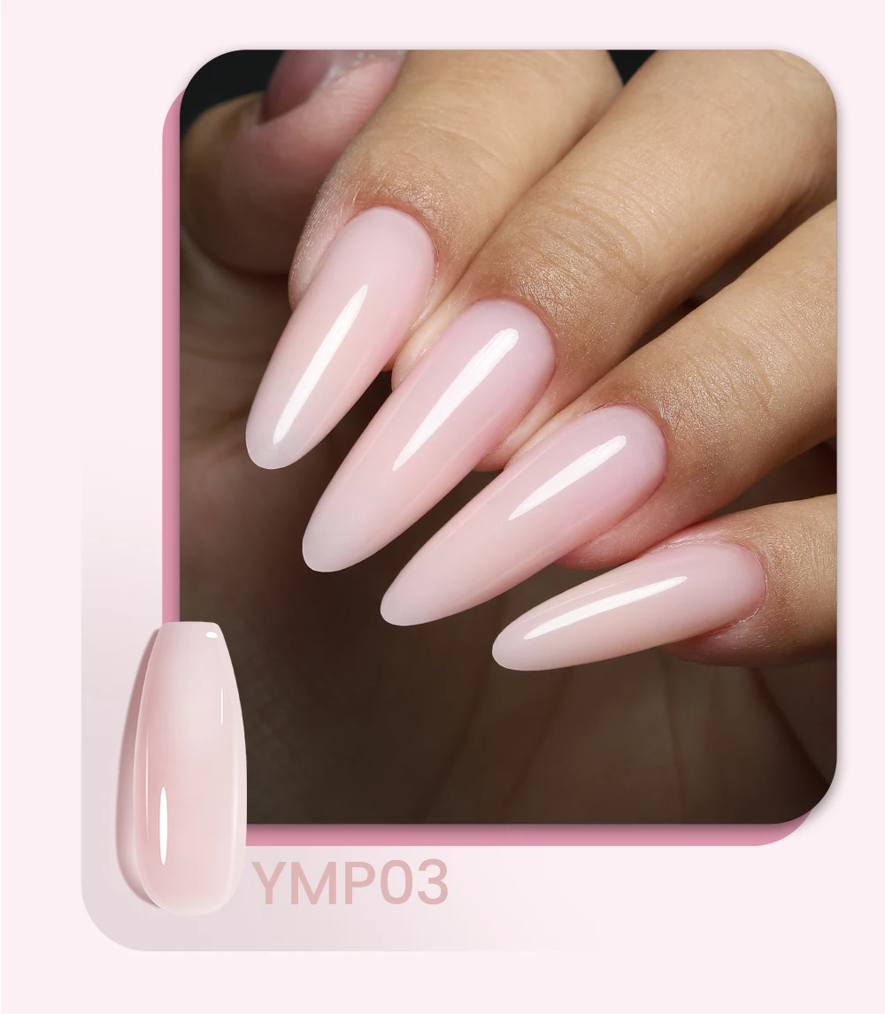 YOKEFELLOW 15g Jelly Extension Gel Nail Polish Nude Pink Clear Building Construct Extend Gel Soak Off UV LED Acrylic Gel Varnish