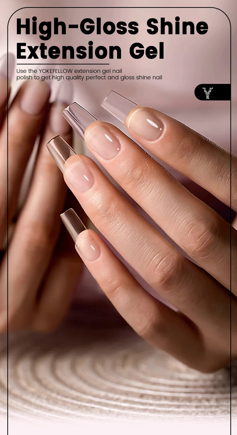 YOKEFELLOW 15g Jelly Extension Gel Nail Polish Nude Pink Clear Building Construct Extend Gel Soak Off UV LED Acrylic Gel Varnish