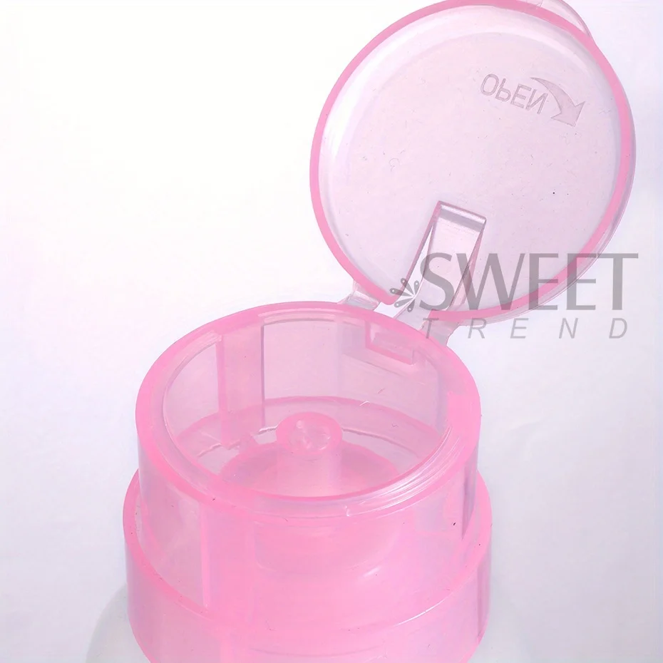 100/200ml Empty Press Pump Dispenser Plastic Lockable Leak-proof Nails Polish Remover Pressed Bottle Makeup Tools Liquid Storage