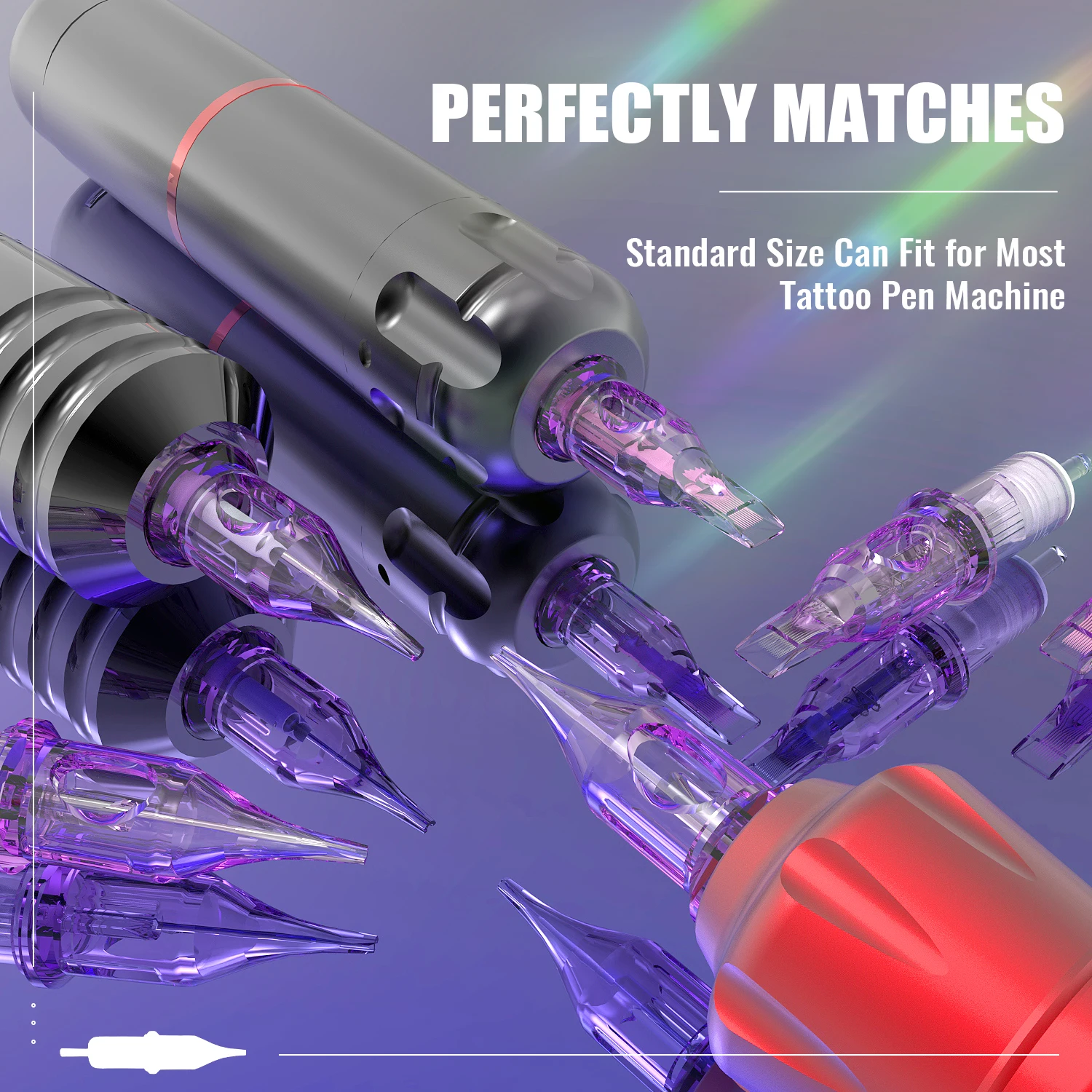 OFEYLE 20/50/100PCS Mixed Professional Tattoo Cartridge Needles with Membrane Safety Cartridges Disposable Tattoo Needle