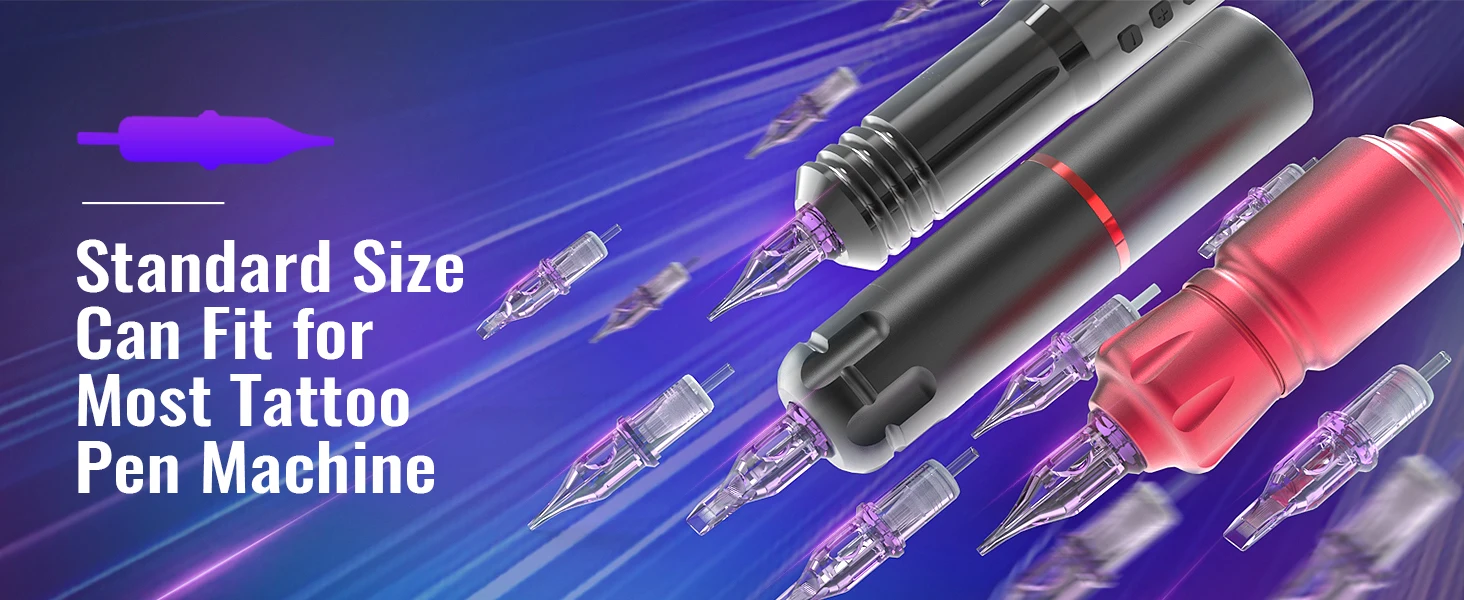 OFEYLE 20/50/100PCS Mixed Professional Tattoo Cartridge Needles with Membrane Safety Cartridges Disposable Tattoo Needle