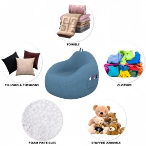 Lazy Seat Chair Sofa Cover Large Bean Bag Couch Soft Fluffy Breathable Adult Child Tatami Living Room Decorative without Filler