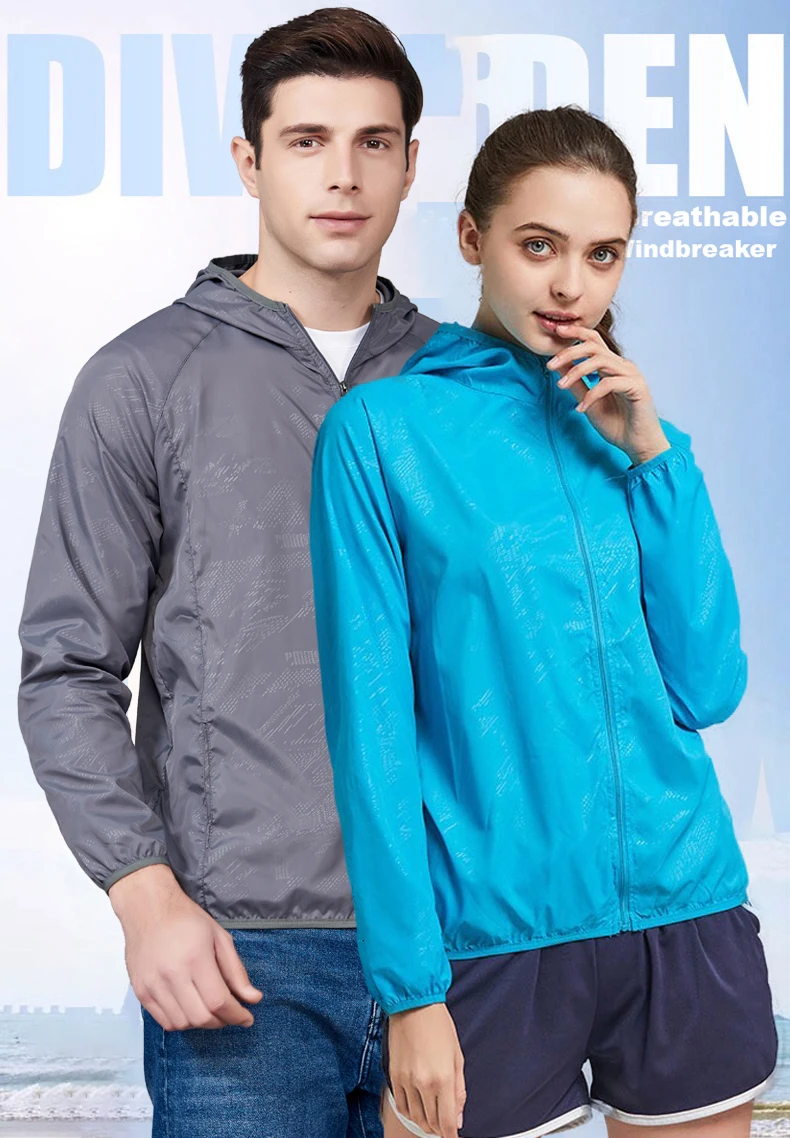 JNLN Men Women Waterproof Hiking Jackets Quick Dry Camping Windbreaker Unisex Outdoor Trekking Raincoat Anti UV Packable Clothes