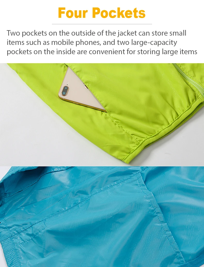 JNLN Men Women Waterproof Hiking Jackets Quick Dry Camping Windbreaker Unisex Outdoor Trekking Raincoat Anti UV Packable Clothes