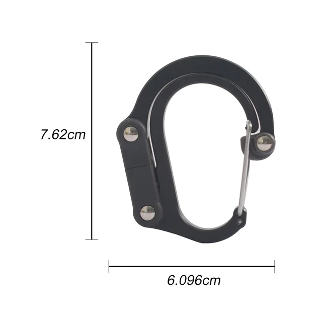 Camping Hybrid Gear Clip Carabiner Rotating Hook Clip Non-Locking Strong Clips for Fishing Hiking Travel Backpack Carabiner Clip