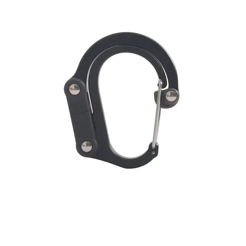 Camping Hybrid Gear Clip Carabiner Rotating Hook Clip Non-Locking Strong Clips for Fishing Hiking Travel Backpack Carabiner Clip
