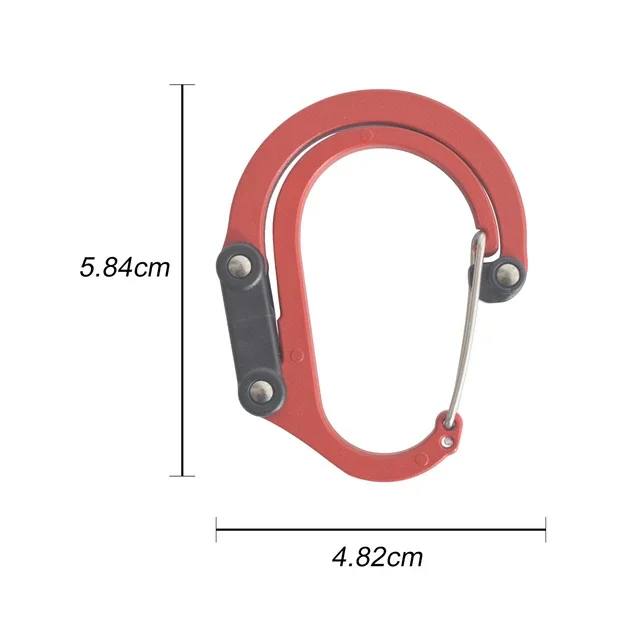 Camping Hybrid Gear Clip Carabiner Rotating Hook Clip Non-Locking Strong Clips for Fishing Hiking Travel Backpack Carabiner Clip