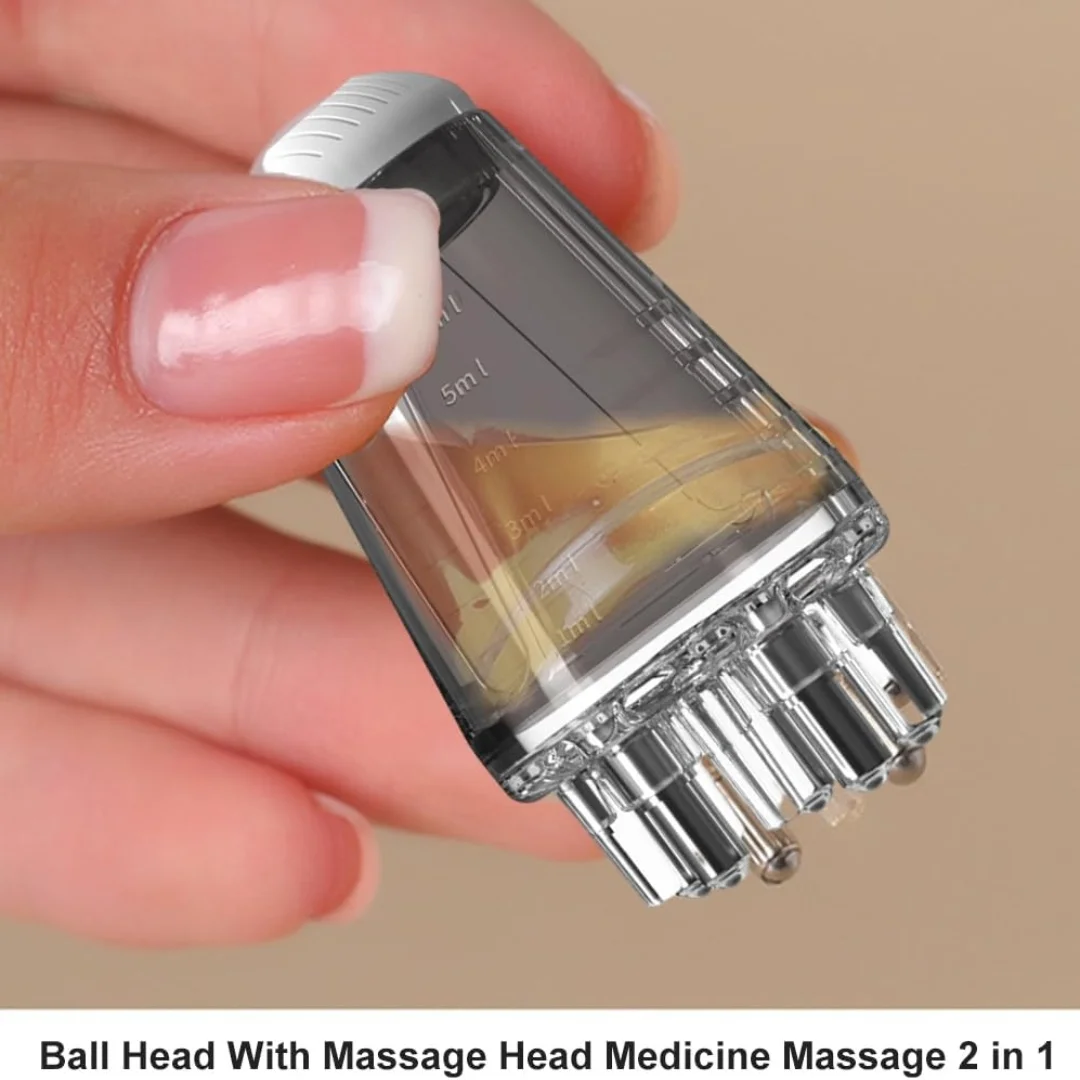 6ml Scalp Applicator Mini Head Massager Roller Ball Brush Hair Growth Essential Oil Medicine Liquid Applicator Massage Comb