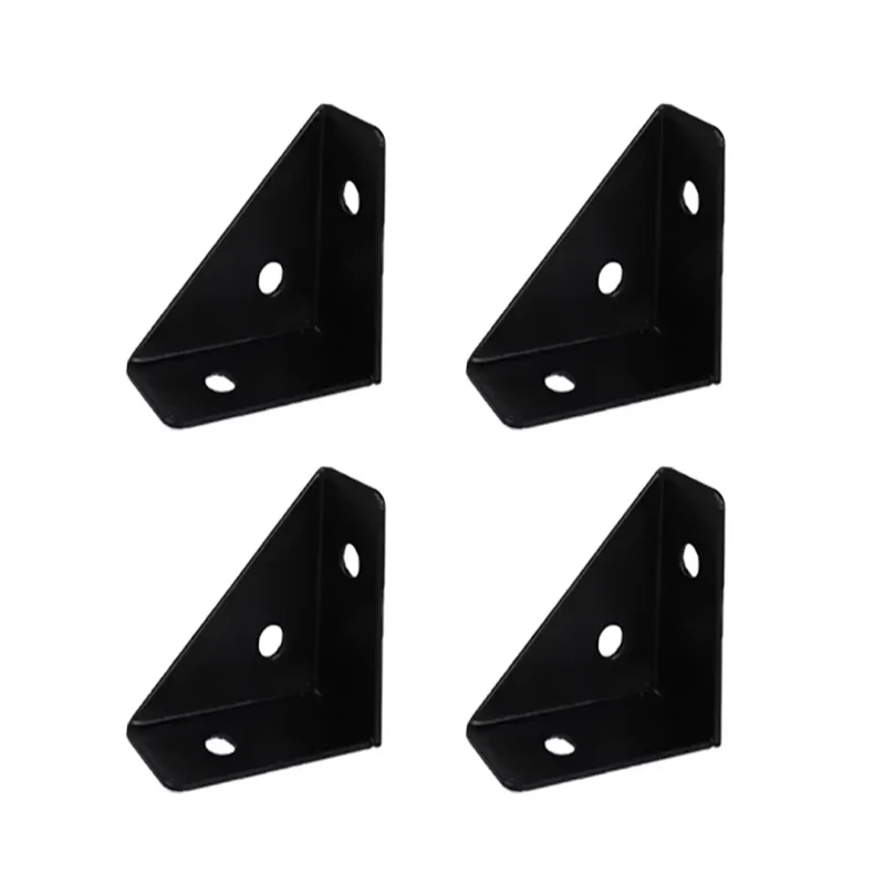 Heavy-Duty Steel Angle Brackets: 90° Right Angle Support, Durable Furniture Reinforcement Bracket