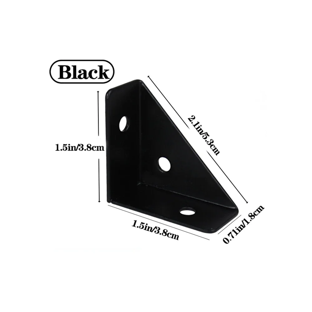 Heavy-Duty Steel Angle Brackets: 90° Right Angle Support, Durable Furniture Reinforcement Bracket