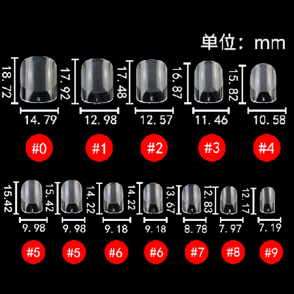 ARTAUG 240PCS Short Press On Nails Square White Gel Lucency Fake Nails Full Cover Fake Nail Set Press On Summer Cheap Nails