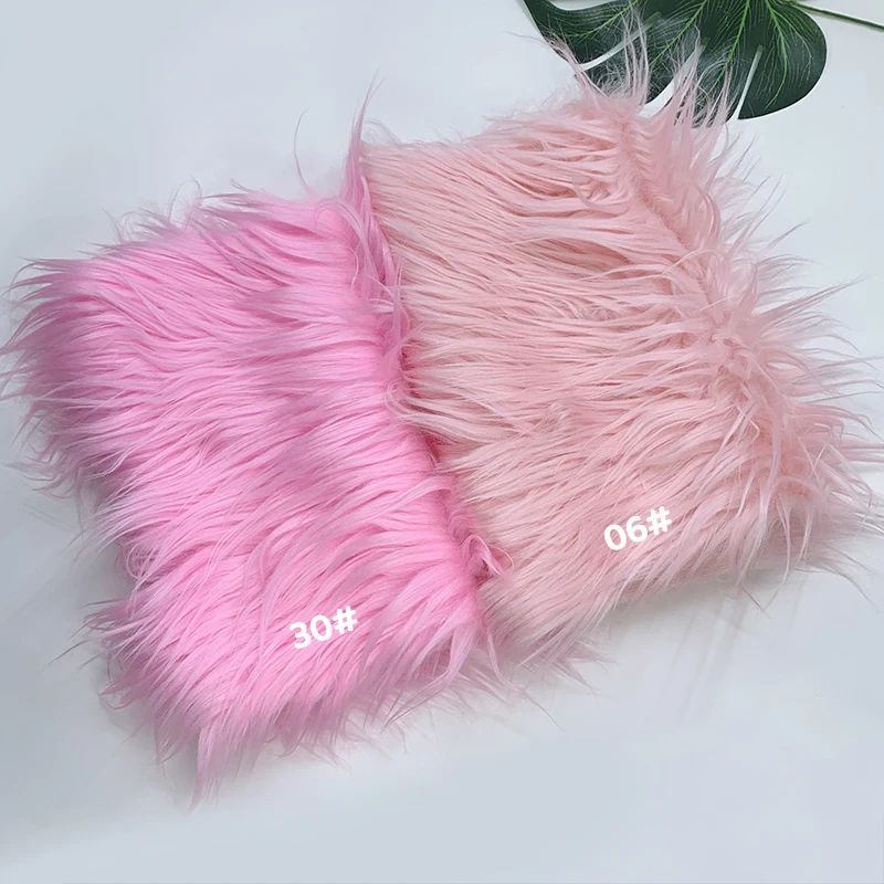 25x45cm 8cm Pile Faux Fur Fabric For Patchwork Sewing Material Doll Toy Beard Hair Diy Handmade Home Decoration Cosplay Fabric