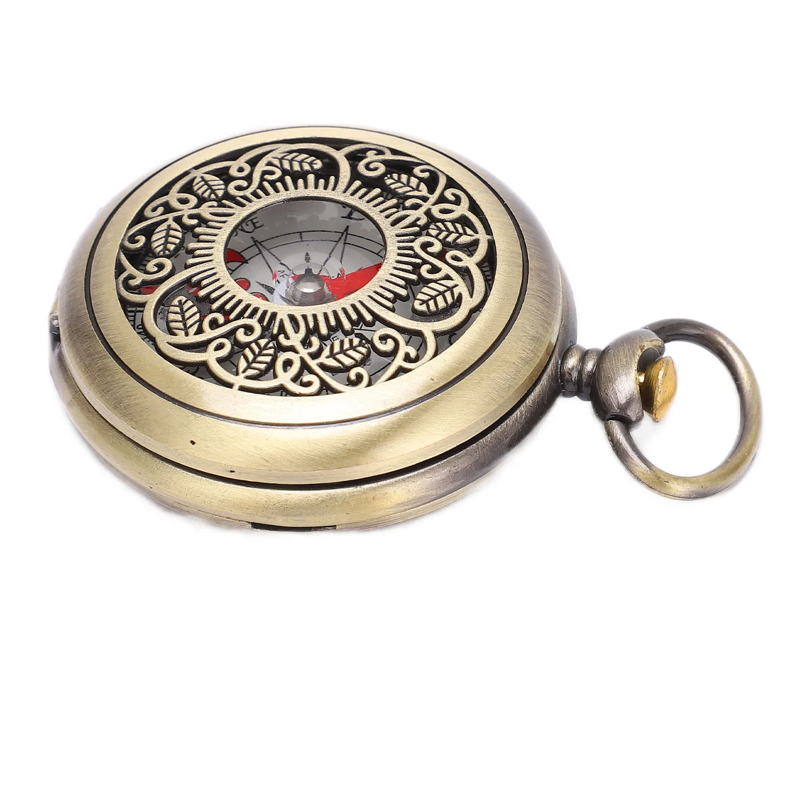 Compass New Outdoor Camping Hiking Portable Pocket Brass Gold Color Copper Compass Navigation With Waterproof Characteristics