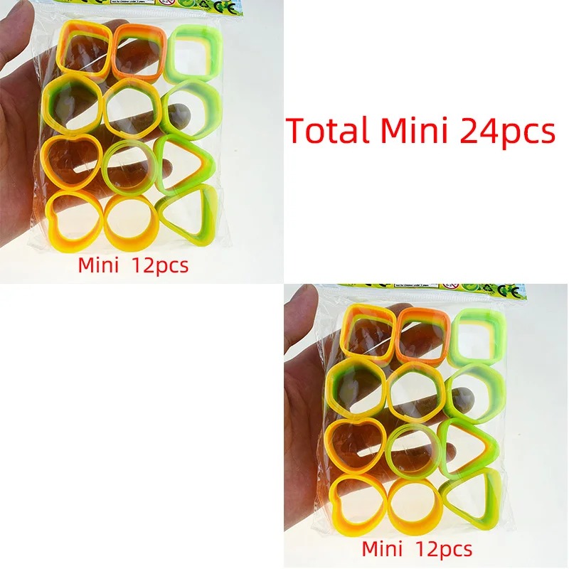 24PCS Rainbow Magic Springs Circle Toys Kids Birthday Party Favors Guests Giveaway Small Gifts Pinata Fillers Flexible Funny Toy