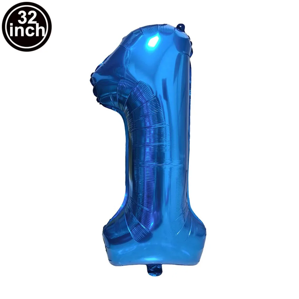 Blue Large Numbers Balloon 32 Inch 0 1 2 3 4 5 6 7 8 9 Birthday Digit Bachelorette Balloons Figure Golob Party Ballon Decoration