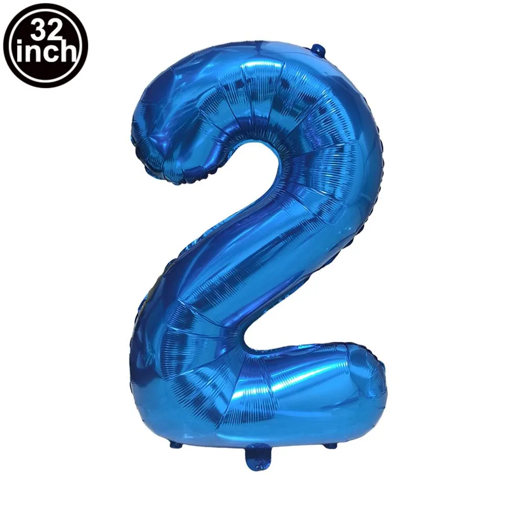 Blue Large Numbers Balloon 32 Inch 0 1 2 3 4 5 6 7 8 9 Birthday Digit Bachelorette Balloons Figure Golob Party Ballon Decoration