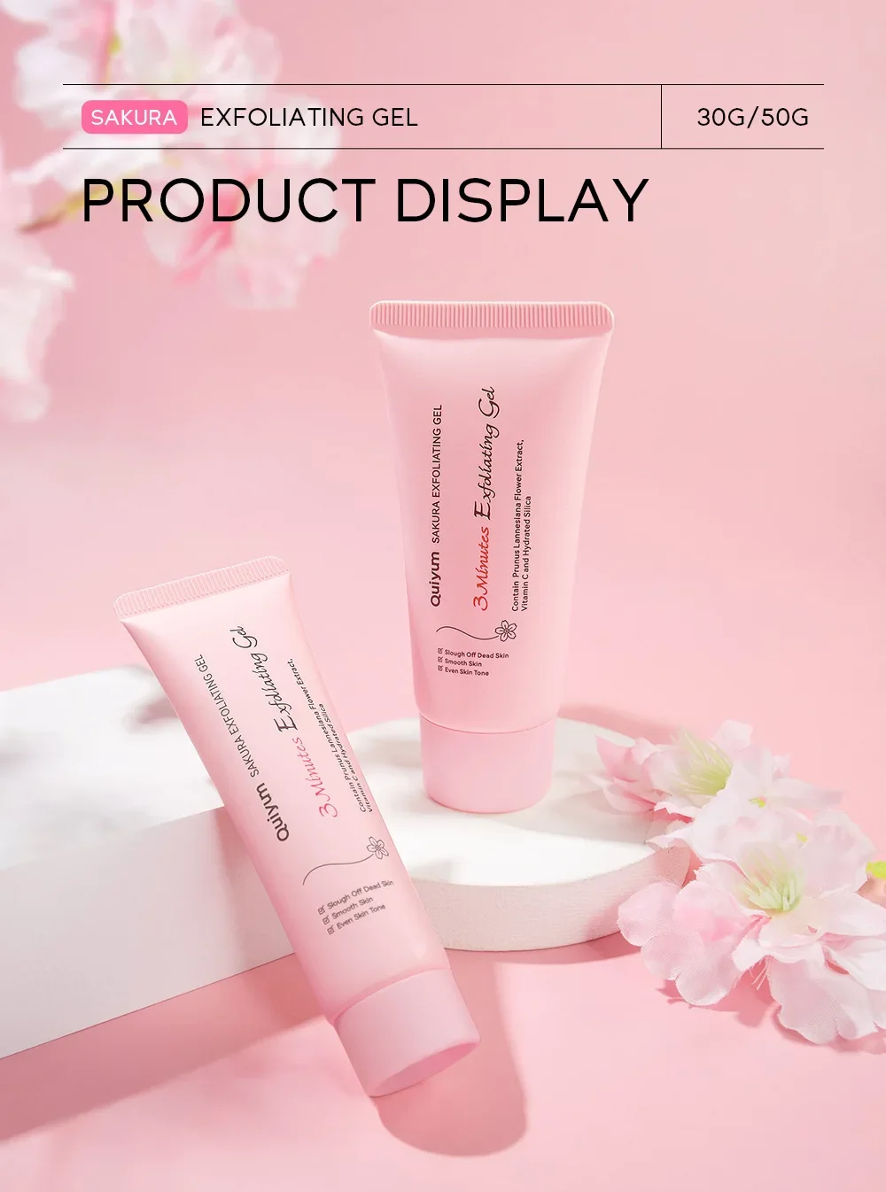 Sakura Exfoliating Peeling Gel Facial Scrub Moisturizing Nourishing Repair Scrubs Face Cream Beauty Skin Care 30g/50g