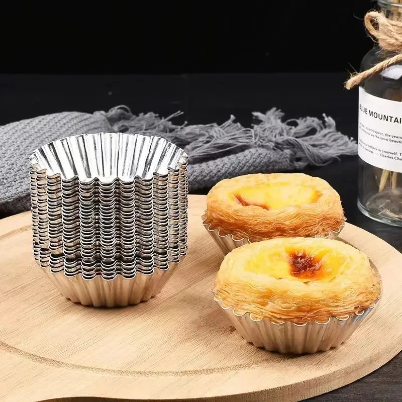 10/20/30pcs Egg Tart Mold Good Thermal Conductivity Light And Durable Easy To Demould for Baking Mini Tarts Pies Cupcakes Muffin