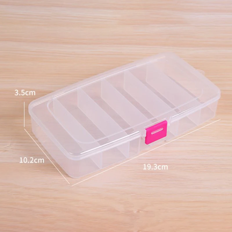 5/6-grid Portable Plastic Hair Clips Jewelry Storage Box Accessories Organizer Household Travel Supplies With Dust Proof