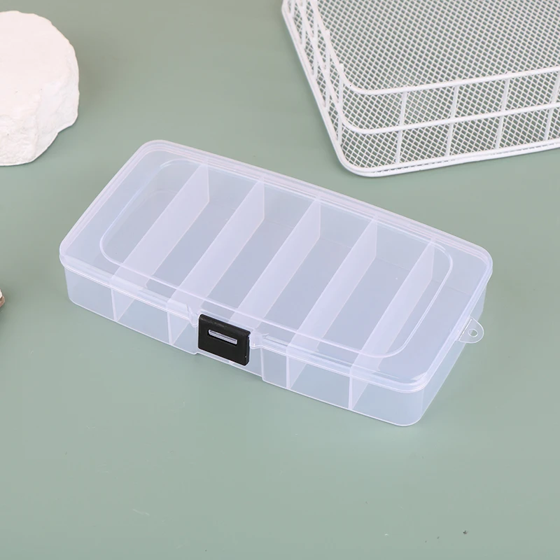 5/6-grid Portable Plastic Hair Clips Jewelry Storage Box Accessories Organizer Household Travel Supplies With Dust Proof