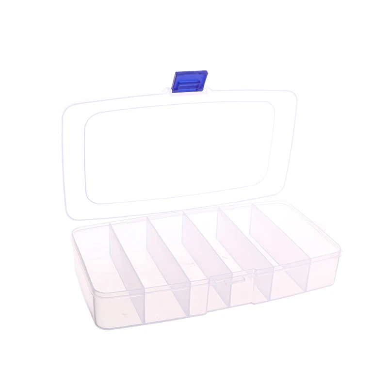 5/6-grid Portable Plastic Hair Clips Jewelry Storage Box Accessories Organizer Household Travel Supplies With Dust Proof