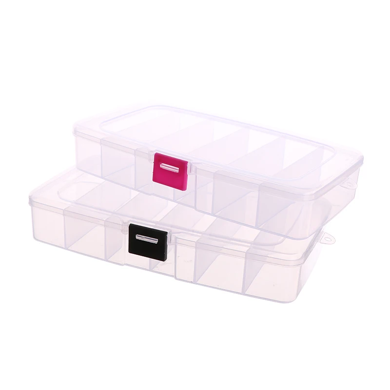 5/6-grid Portable Plastic Hair Clips Jewelry Storage Box Accessories Organizer Household Travel Supplies With Dust Proof