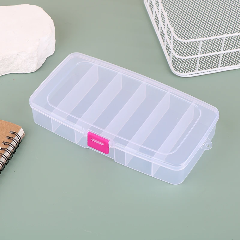 5/6-grid Portable Plastic Hair Clips Jewelry Storage Box Accessories Organizer Household Travel Supplies With Dust Proof