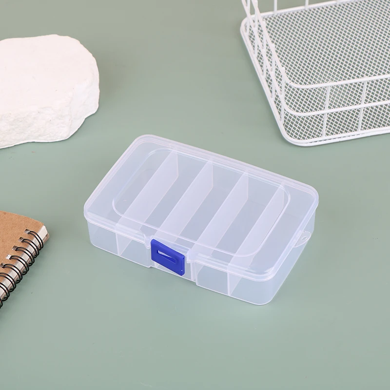 5/6-grid Portable Plastic Hair Clips Jewelry Storage Box Accessories Organizer Household Travel Supplies With Dust Proof