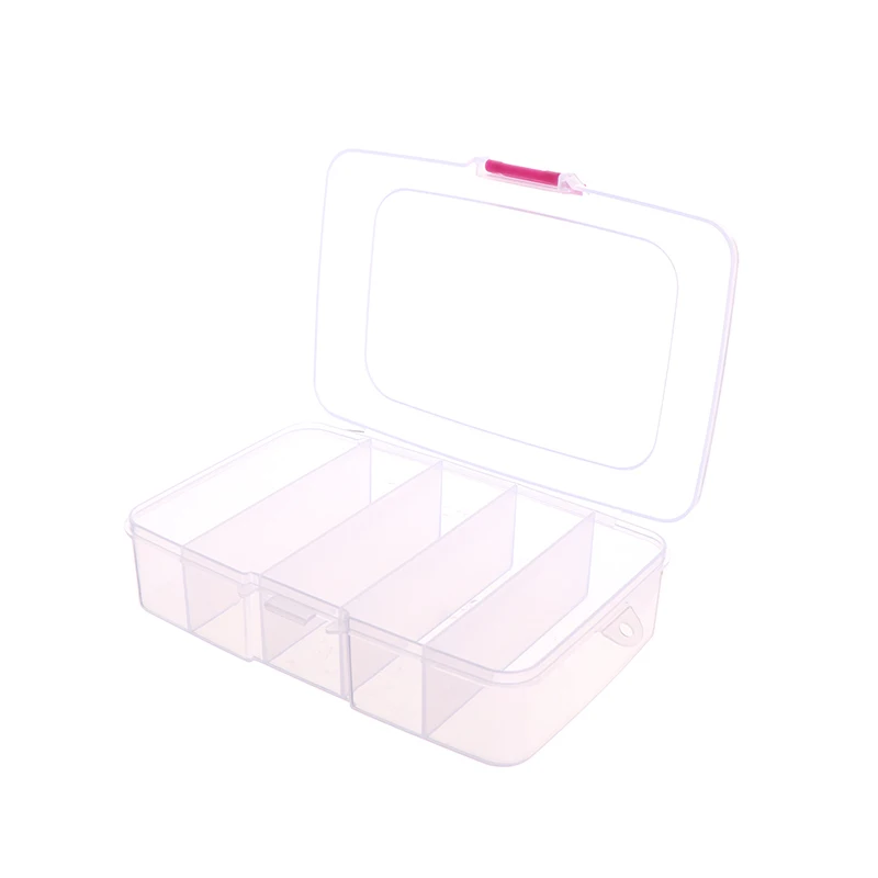 5/6-grid Portable Plastic Hair Clips Jewelry Storage Box Accessories Organizer Household Travel Supplies With Dust Proof