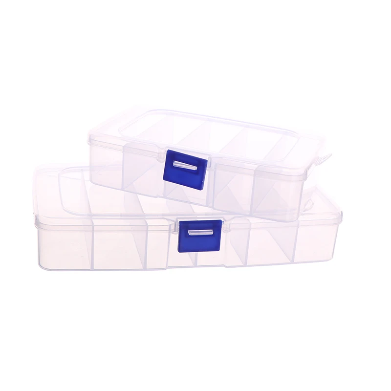 5/6-grid Portable Plastic Hair Clips Jewelry Storage Box Accessories Organizer Household Travel Supplies With Dust Proof