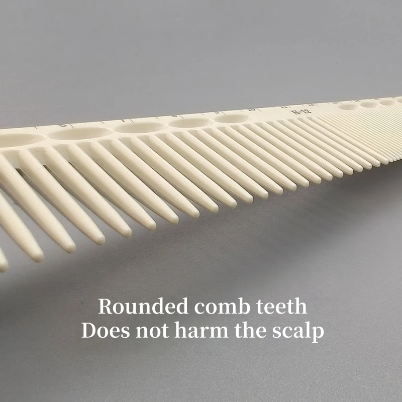 Hair Cutting Comb With Scale Cyan Yellow Ruler Haircut Combs Barber Shop Hairdressing Hairbrush Salon Styling Tools Y0521