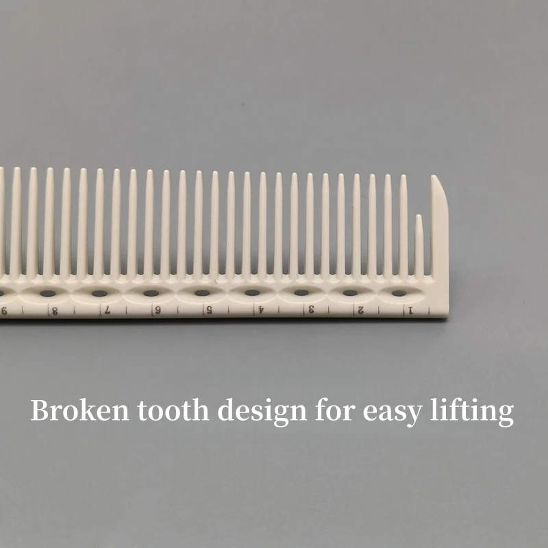Hair Cutting Comb With Scale Cyan Yellow Ruler Haircut Combs Barber Shop Hairdressing Hairbrush Salon Styling Tools Y0521