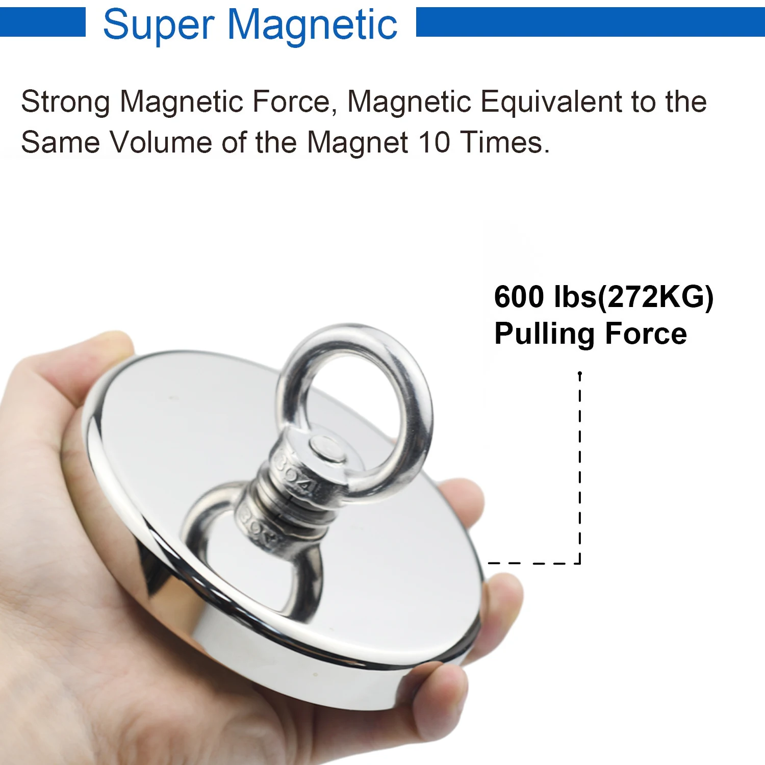 Super Strong Neodymium Fishing magnet Hooks N52 Heavy Duty magnet with Countersunk Hole Eyebolt 16-42mm Salvage Searcher Magnets