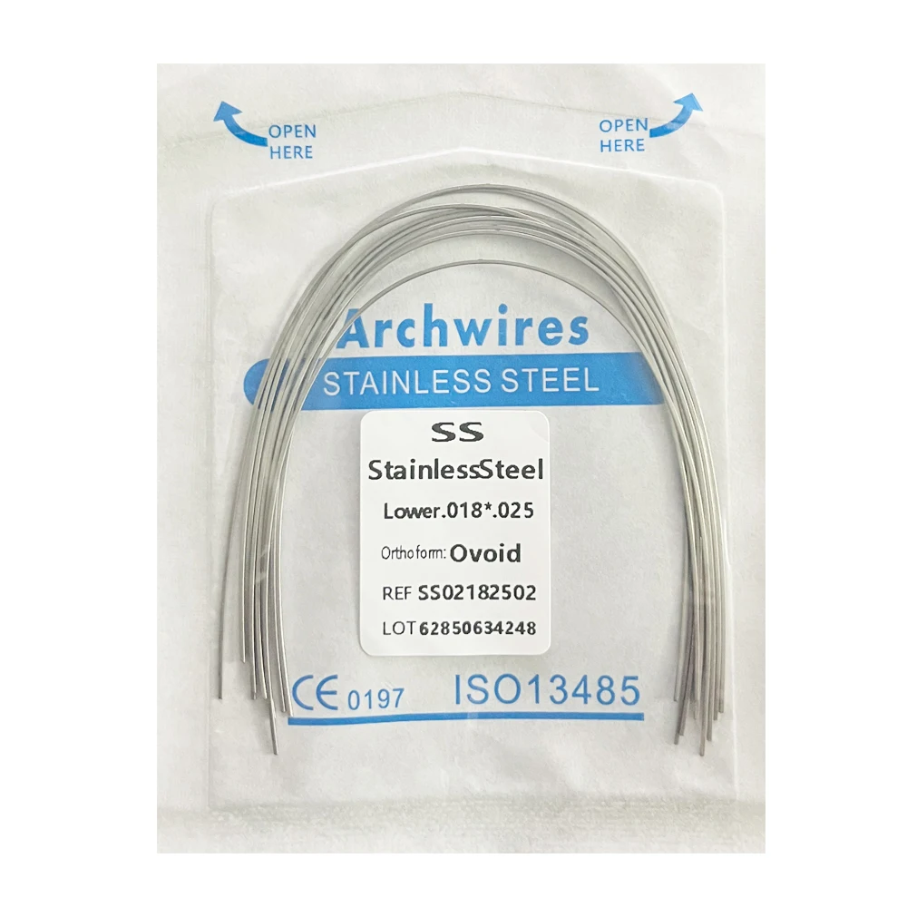 10pcs/Pack AG Dental Orthodontic Arch Wires NITI Round / Rectangular Oval Form Ortho Arch Wire Dentist Tool