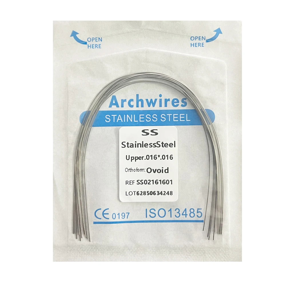 10pcs/Pack AG Dental Orthodontic Arch Wires NITI Round / Rectangular Oval Form Ortho Arch Wire Dentist Tool