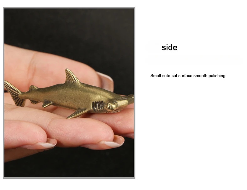 Hammerhead Shark Brass Decorative Figurines Marine Organisms Souvenir Desk Decoration Metal Figurine Ornaments Gift