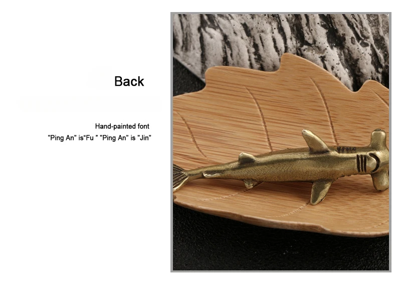 Hammerhead Shark Brass Decorative Figurines Marine Organisms Souvenir Desk Decoration Metal Figurine Ornaments Gift
