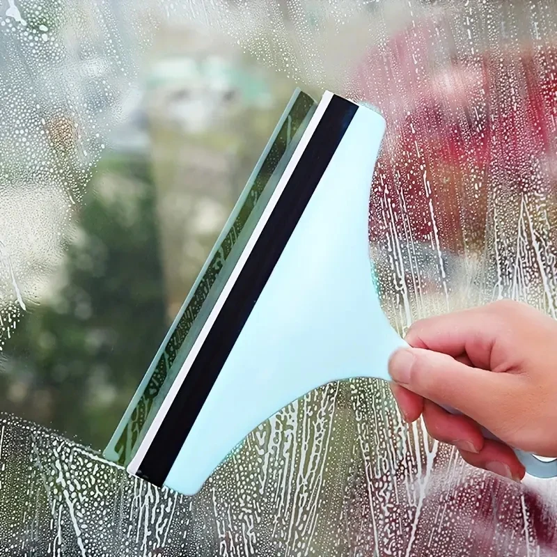 Silicone Water Wiper Plate Glass Cleaner Scraper Car Windshield Cleaning Squeegee For Car Windshield Window Bathroom Kitchen