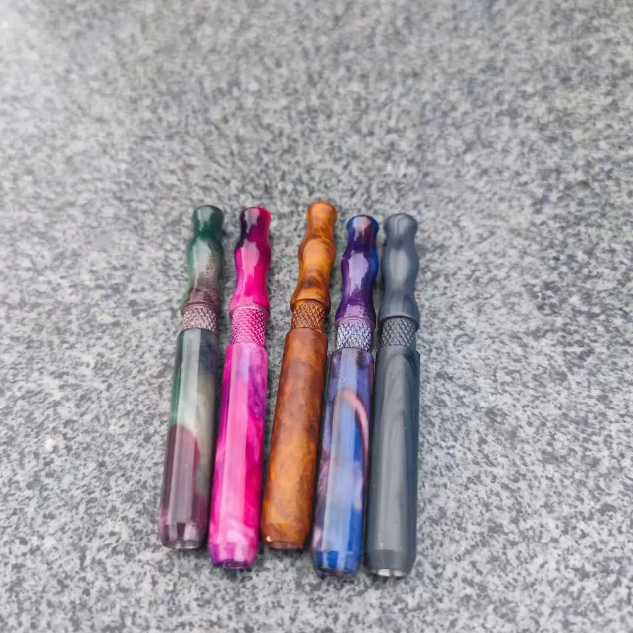 new Metal Smoking Hose Portable Press Metal Spring Smoking Hose Metal Smoking Tube Multicolor Aluminum