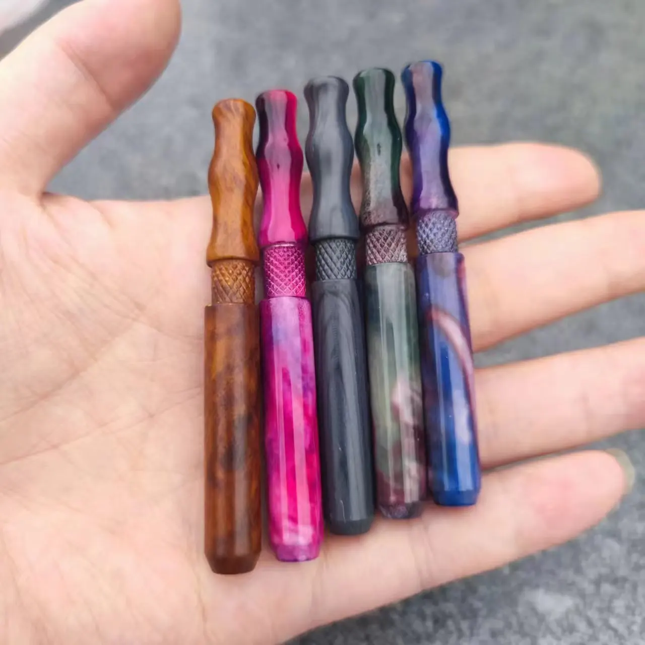 new Metal Smoking Hose Portable Press Metal Spring Smoking Hose Metal Smoking Tube Multicolor Aluminum