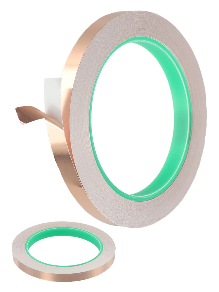 20m Double Conductive Copper Foil Tape EMI Shielding ConductiveTape Adhesive Repellent Shield Strip For Electric Guitar Transfor