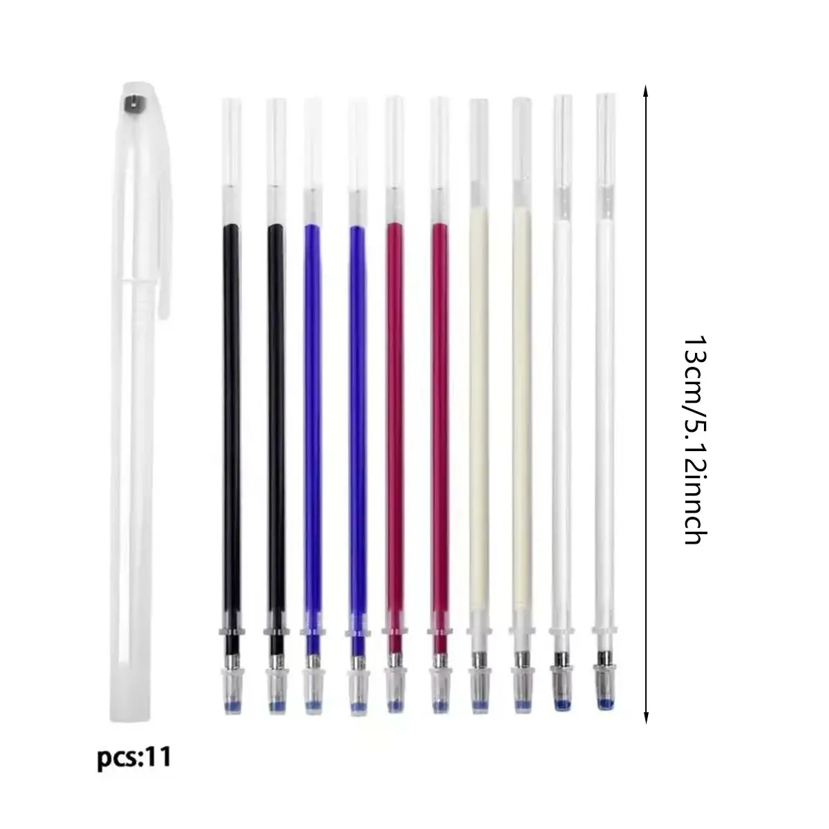 10Pcs/Set Heat Erasable Magic Marker Pen Temperature Disappearing Fabric Fabric Pens Line Marking DIY Craft Sewing Accessories
