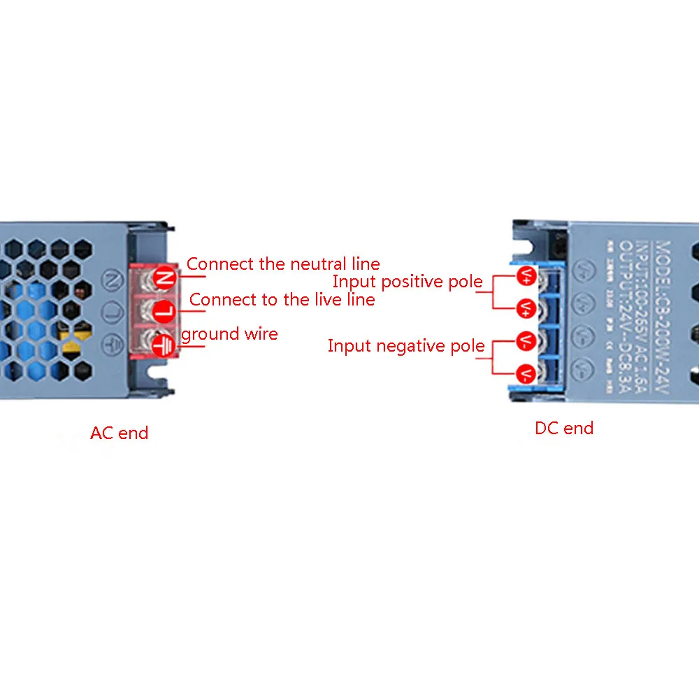 DC 12V 24V Switching Power Supply AC110-250V Mute Lighting Transformers 60W 100W 200W 300W 400W LED Light Driver Power Adapter