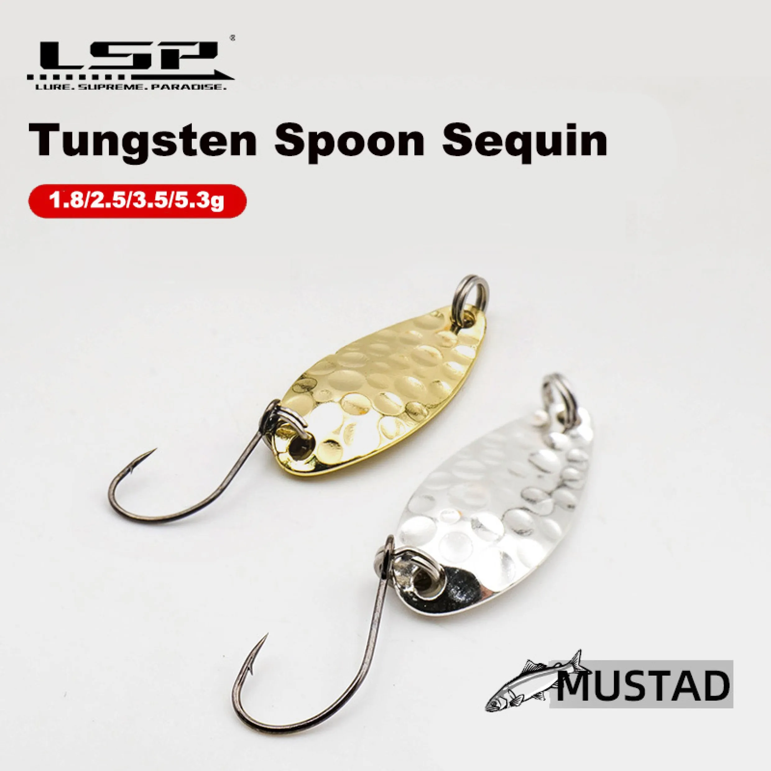 LSP Spoon Sequin 1.8g/2.5g/3.5g/5.3g  Artificial Bass Hard Sequin Paillette Metal Lures