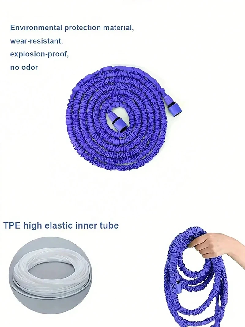 High-Pressure Car Wash Hose Expandable Magic Hose Pipe Home Garden Watering Hose Multi-Function Gardening Cleaning Water Sprayer